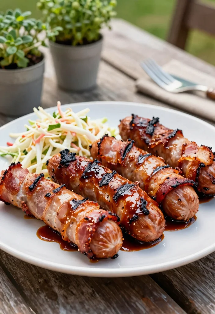 10 Keto Brat Recipes for Savory Low Carb Meals - 4. BBQ Bacon-Wrapped Bratwurst 1