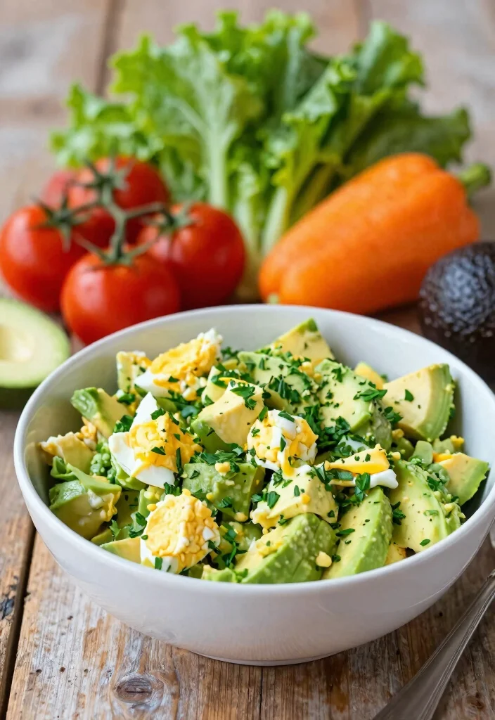 10 Keto Green Recipes for Fresh Low Carb Eating - 8. Avocado Egg Salad 1