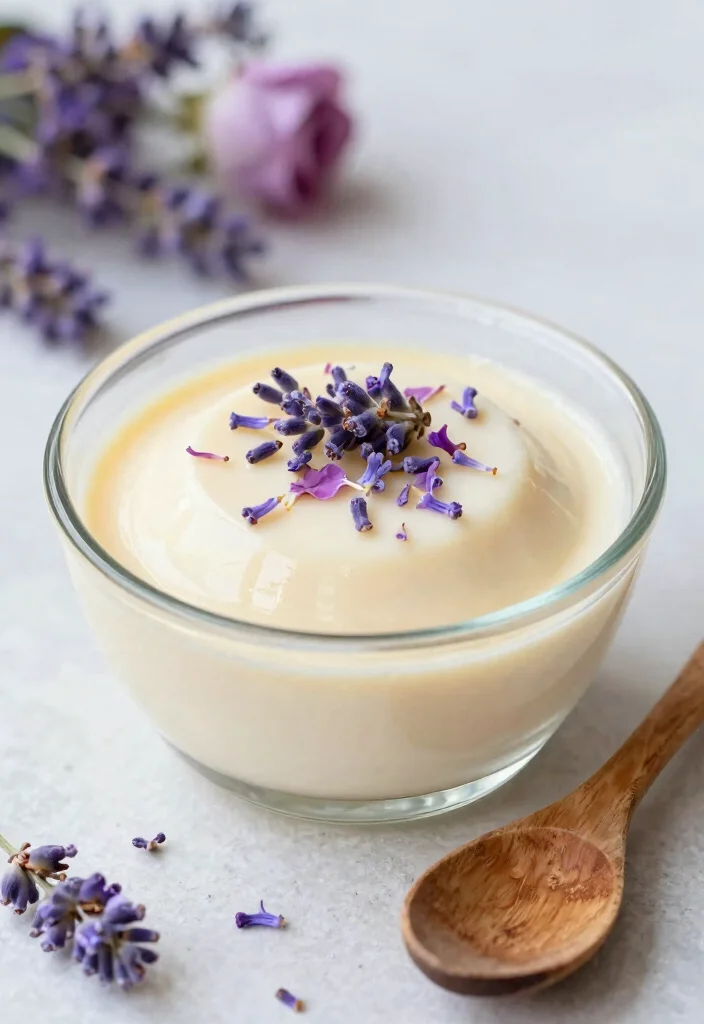 10 Rose Dessert Recipes with Delicate Floral Sweetness - 8. Rose and Lavender Pudding 1