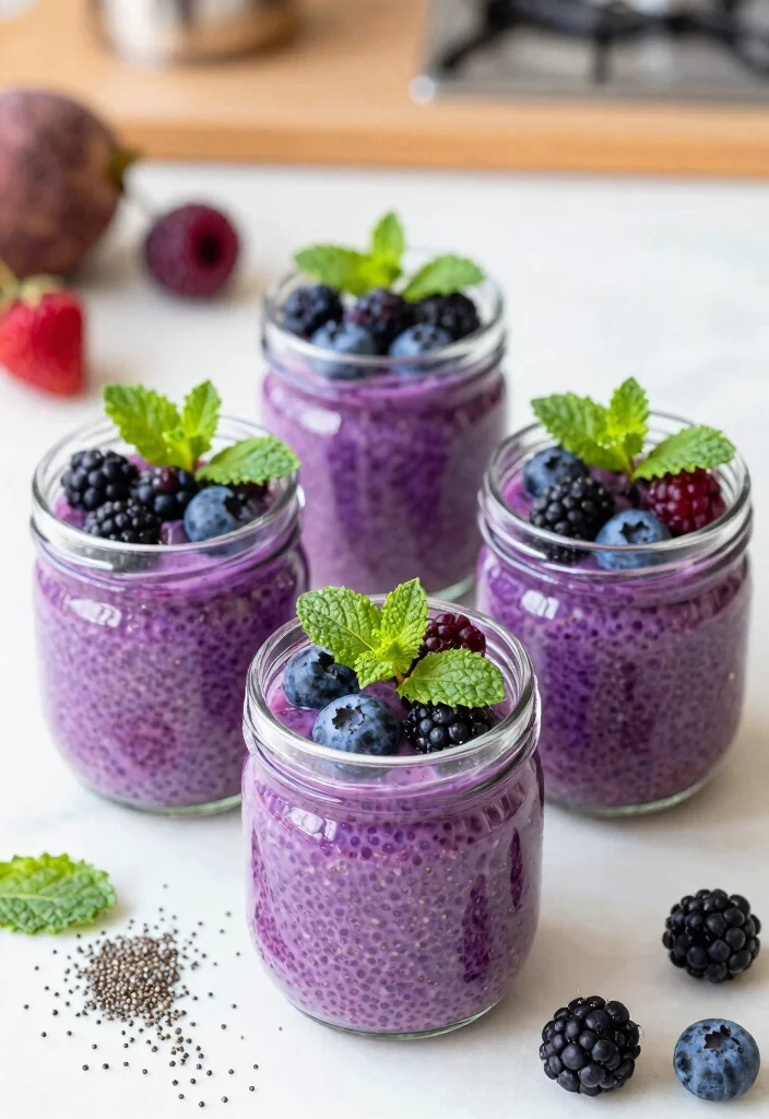 10 Vegan Purple Sweet Potato Recipes for Colorful Plates - 9. Purple Sweet Potato Chia Pudding 1
