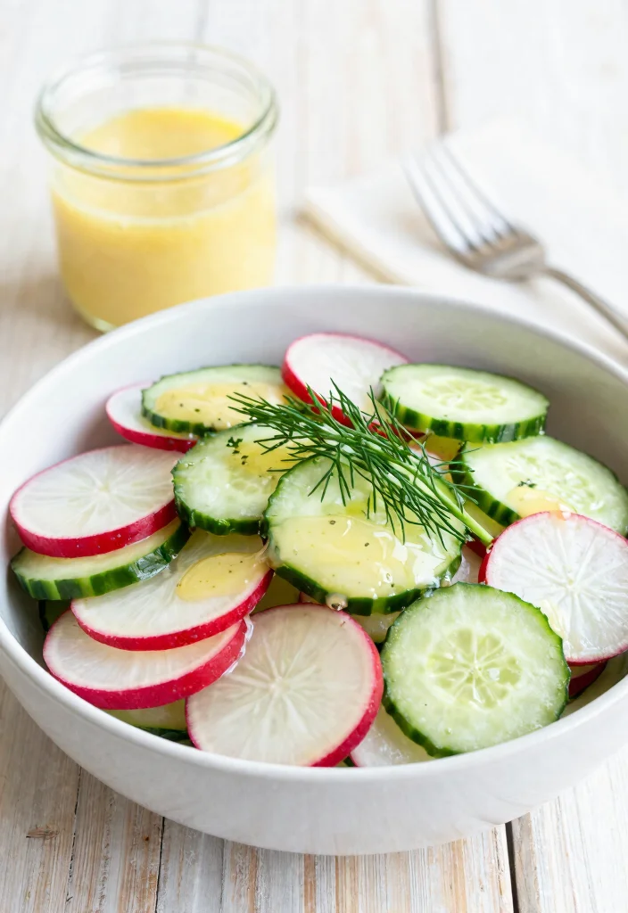 10 Vegan Radish Recipes for Crisp Fresh Dishes - 1. Crunchy Radish and Cucumber Salad 1