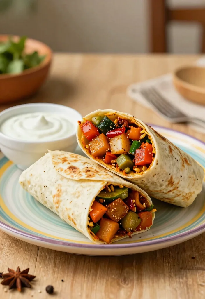 10 Vegan Tortilla Wrap Recipes for Easy Meals on the Go 6. Curried Vegetable Wrap 0