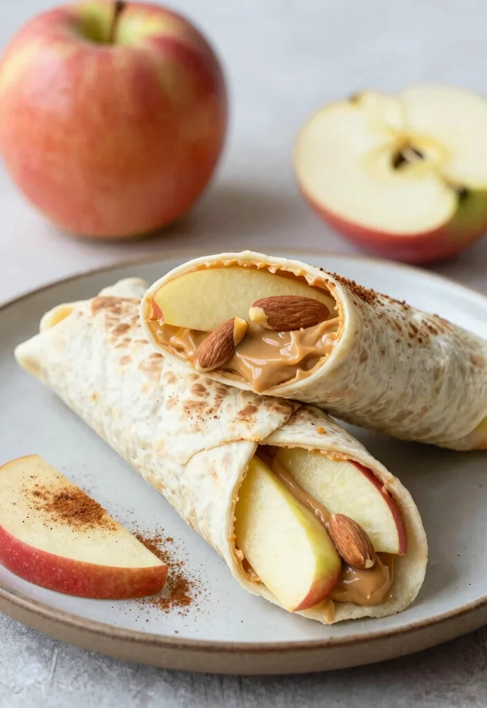 10 Vegan Tortilla Wrap Recipes for Easy Meals on the Go 7. Apple Almond Butter Wrap 0