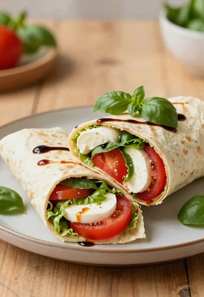 10 Vegan Tortilla Wrap Recipes for Easy Meals on the Go 8. Caprese Wrap 0