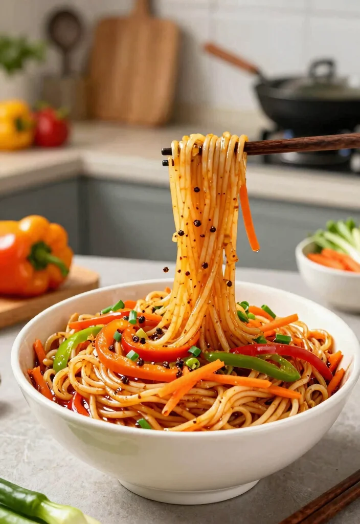 10 Vegan Wok Recipes for Quick High Heat Cooking - 3. Spicy Szechuan Noodles 1