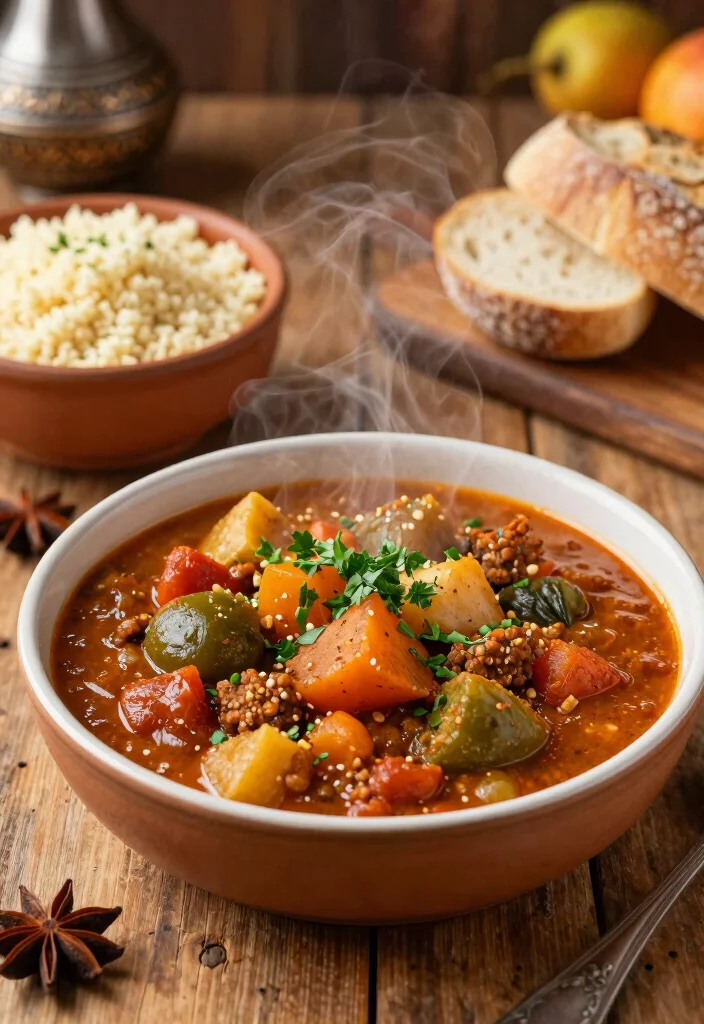 12 Fall Crockpot Dinner Recipes for Cozy Nights - 12. Moroccan Vegetable Stew 1