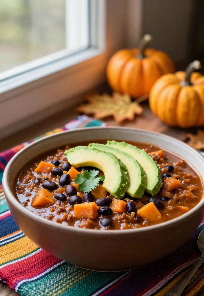 12 Fall Crockpot Dinner Recipes for Cozy Nights - 3. Sweet Potato and Black Bean Chili 1