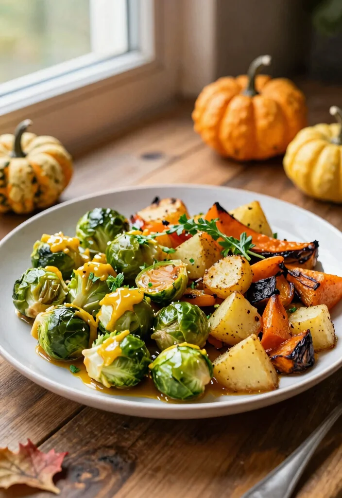 12 Fall Crockpot Dinner Recipes for Cozy Nights - 5. Maple Mustard Brussels Sprouts and Potato Hash 1