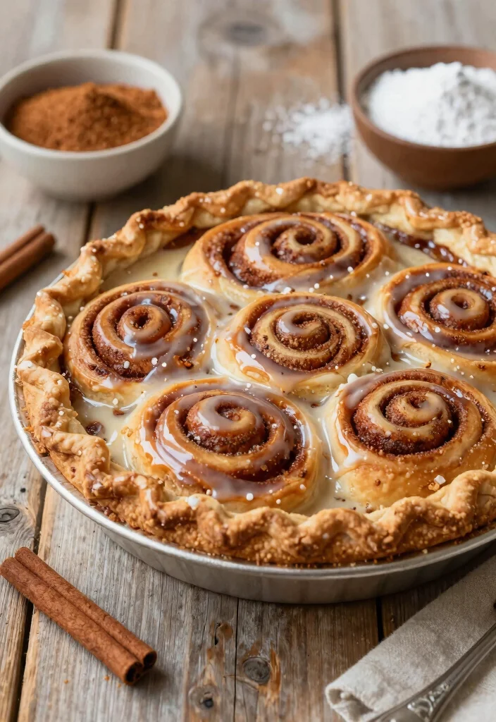 12 Pie Dessert Recipes for Classic Homemade Baking - 7. Cinnamon Roll Pie: A Breakfast Treat 1