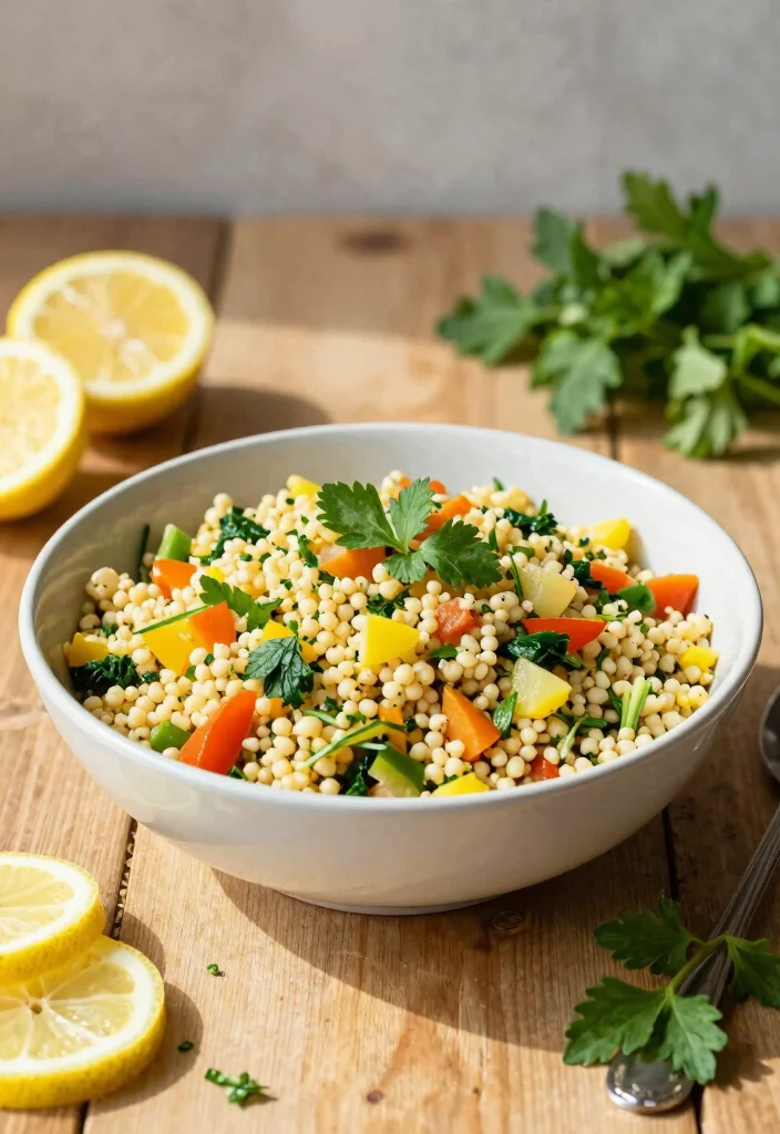 12 Vegan Pearl Couscous Recipes for Light Mediterranean Meals 1. Lemon Herb Pearl Couscous Salad 0