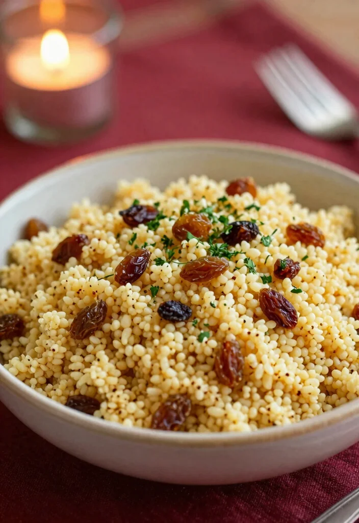 12 Vegan Pearl Couscous Recipes for Light Mediterranean Meals 12. Moroccan Spiced Couscous with Raisins 0