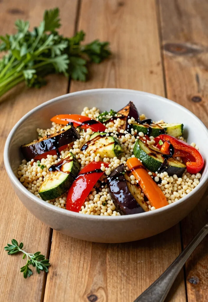 12 Vegan Pearl Couscous Recipes for Light Mediterranean Meals 2. Mediterranean Roasted Vegetable Couscous Bowl 0