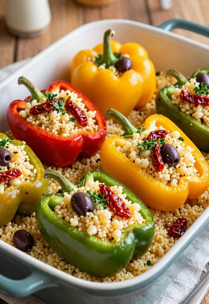 12 Vegan Pearl Couscous Recipes for Light Mediterranean Meals 6. Mediterranean Couscous Stuffed Peppers 0