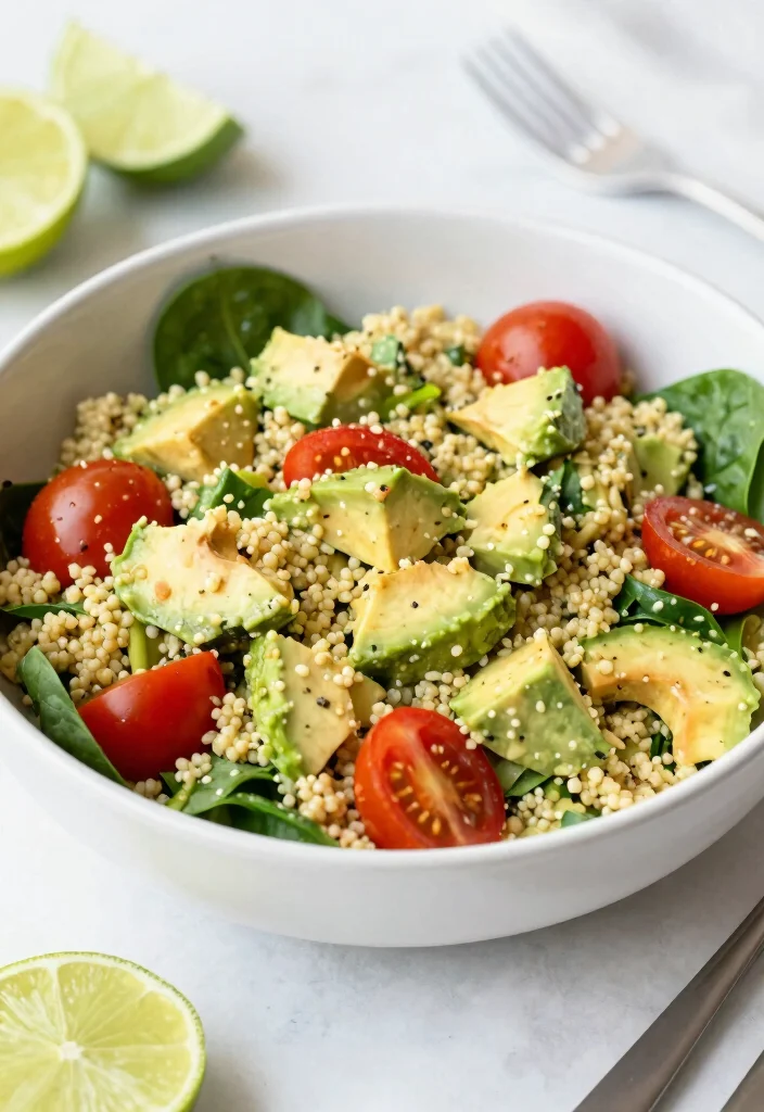 12 Vegan Pearl Couscous Recipes for Light Mediterranean Meals 7. Creamy Avocado Couscous Salad 0