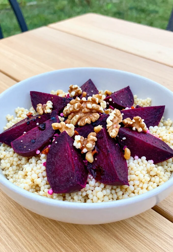 12 Vegan Pearl Couscous Recipes for Light Mediterranean Meals 9. Couscous and Roasted Beet Salad 0