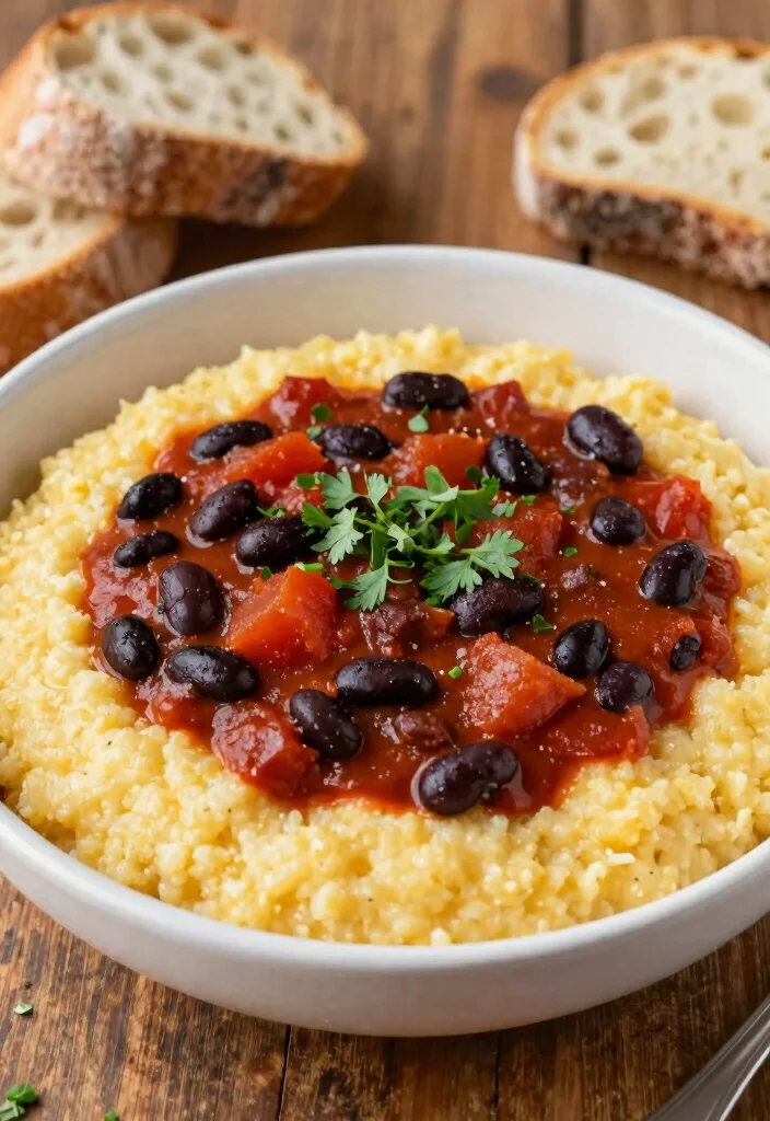 12 Vegan Polenta Recipes for Creamy Comfort Meals 34 12 Vegan Polenta Recipes for Creamy Comfort Meals - 4. Polenta and Bean Chili 1