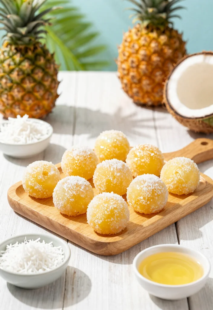 7 Keto Pineapple Style Dessert Recipes for Low Carb Treats - 3. Pineapple Coconut Fat Bombs 1